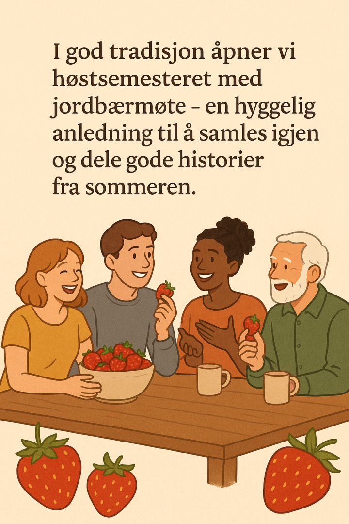 Klubbmøte Tirsdag 12. August 2025: JORDBÆRMØTE